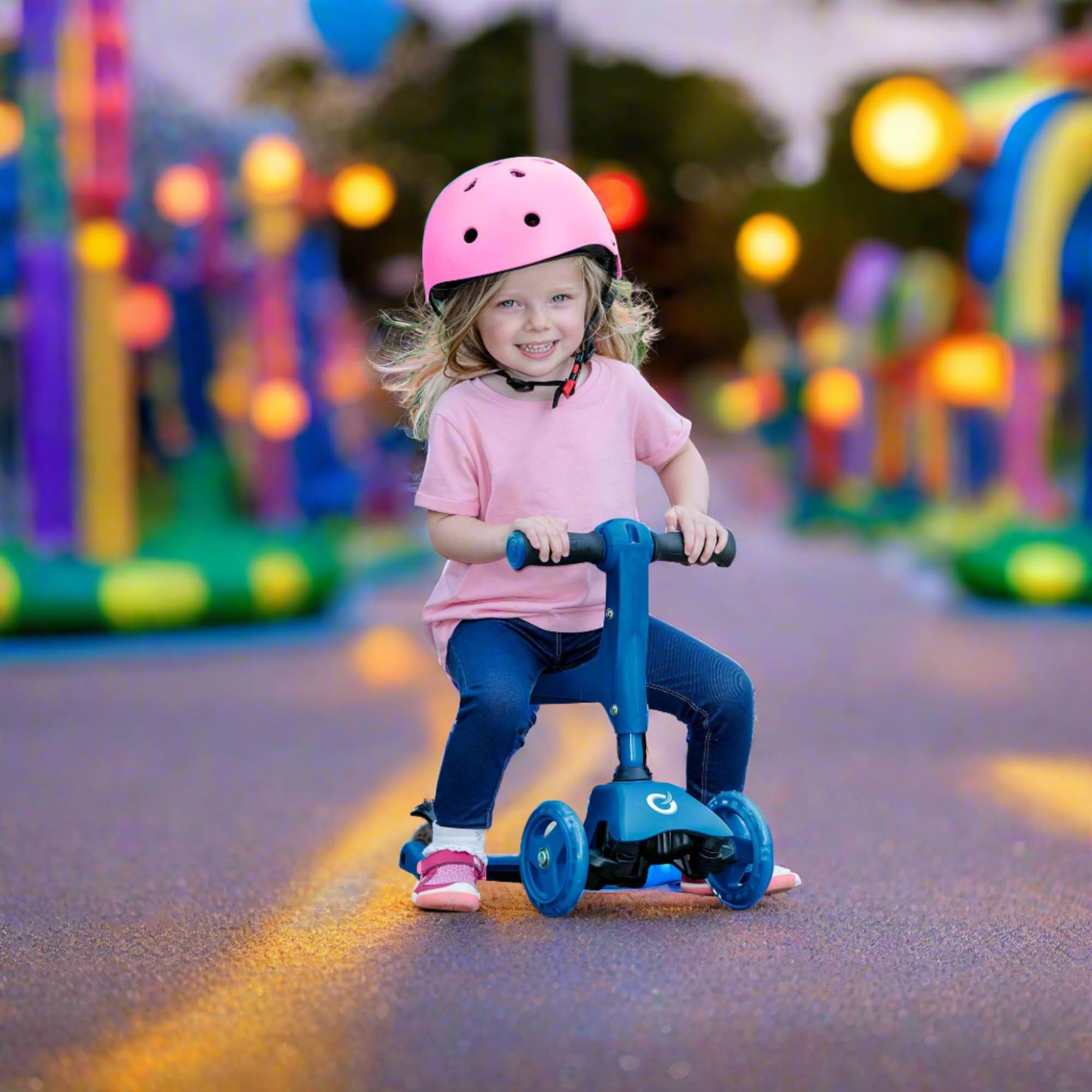 EVO Cruiser 3 en 1 | Poignée réglable | 3 étapes interchangeables | Trottinette assise à poussée à 2 roues | Excellente première trottinette pour enfants de 1 à 7 ans