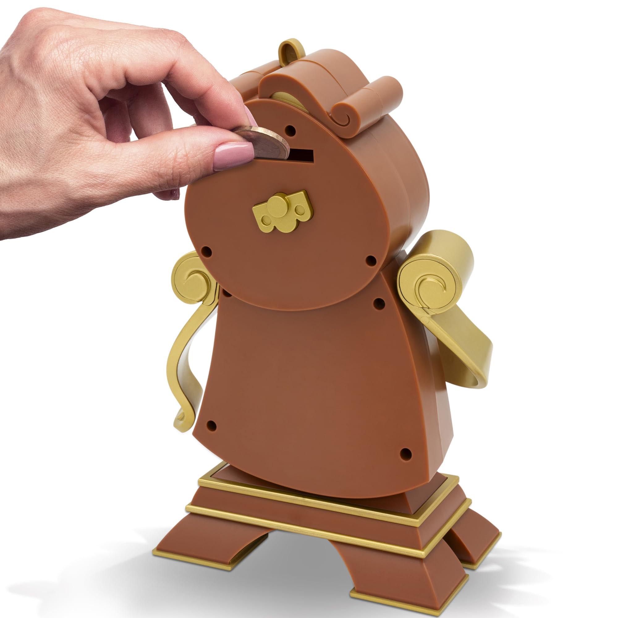 ABYstyle Disney Beauty & The Beast Cogsworth - Salvadanaio di Alta Qualità in Latta, Merchandising La Bella e La Bestia