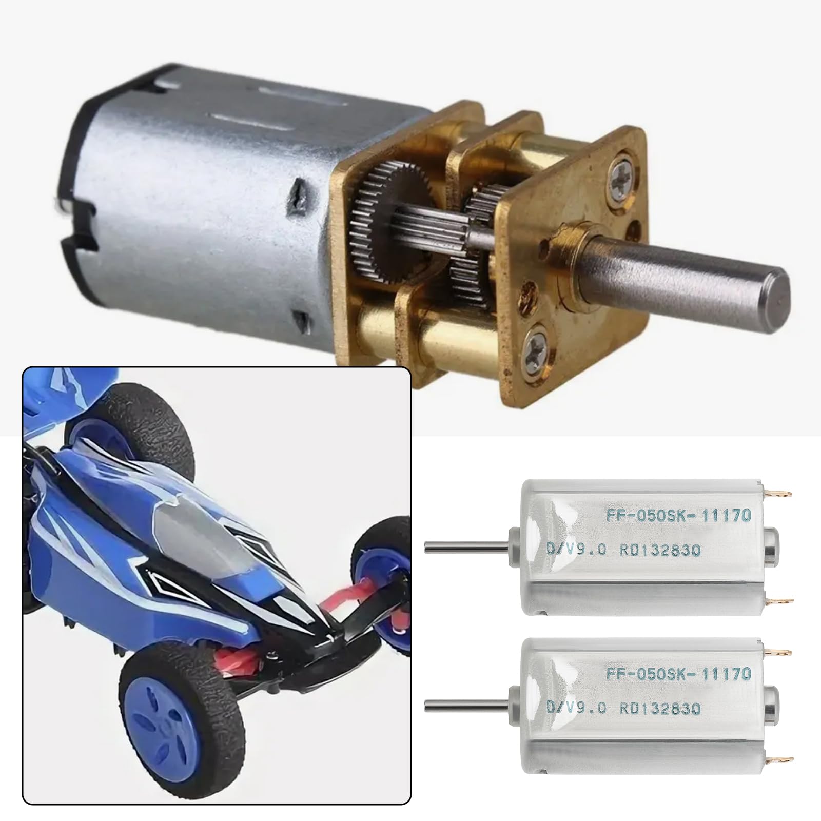 ECSiNG 5pcs DC 6V-9V 050 Mute Toy Motor High Speed Micro Mini Motor 14000RPM Replacement Part FF-050SK-11170 Suitable for Mini Fan Electric Toy Car Etc - Image 3