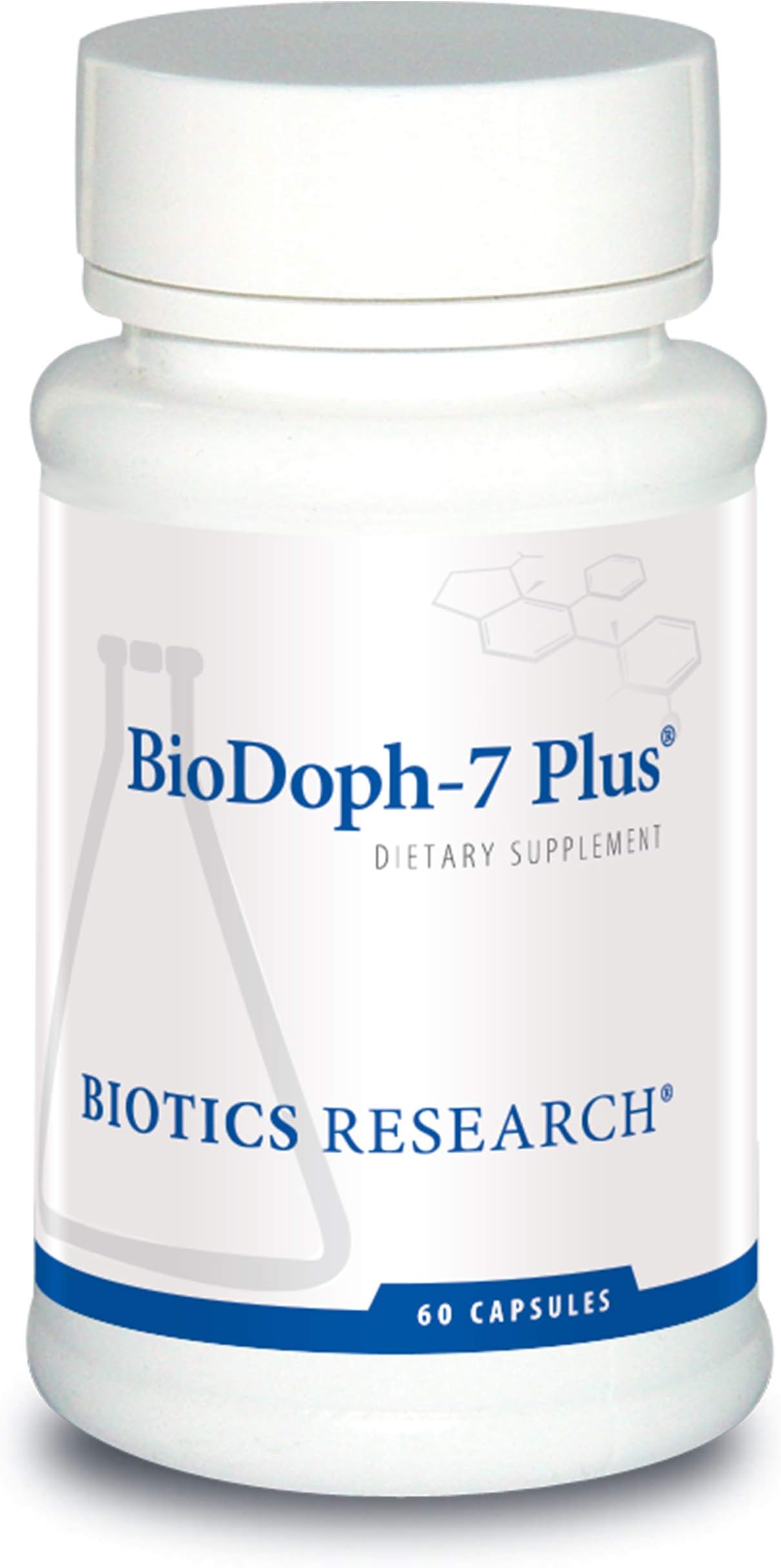 BioDoph7 Plus Prebiotics Probiotics for Women/Men - 400 mg - Daily Probiotic Promotes Digestive Health, Gut Health, Clearer Skin - 60 Capsules