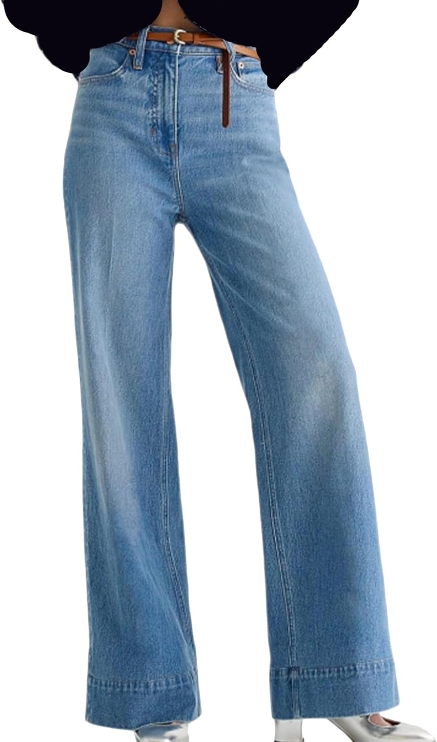 DIACACY Women's Wide Leg Jeans High Waisted Jeans Stretchy Straight Casual Denim Pants Fall Fashion Outfits