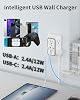 Extensor de Enchufe 6 Tomas AC con Protección de Sobretensión 1050J, Cargador de Pared 2 USB A y 2 USB C | Enchufe Múltiple de Pared, Divisor de 6 Tomas, Regleta de 3 Lados, Adaptador de Pared de Amplio Espacio para Hogar Oficina Cocina Viaje 5