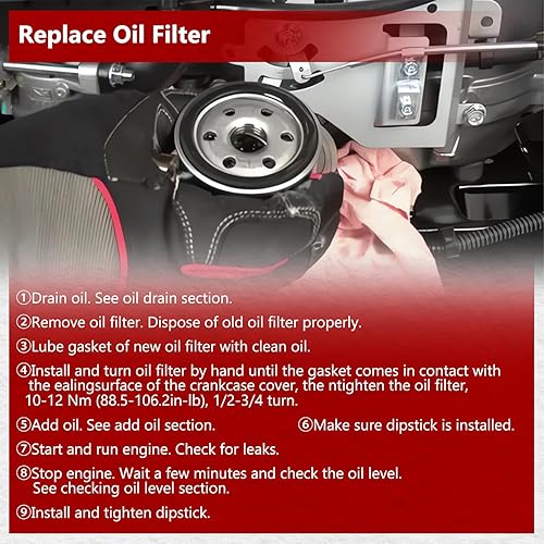 Miniatura 4 de 951-11501 Filtro de aceite para MTD Cub Cadet Troybilt 951-15362 751-15362 951-12690 Se adapta a cortacésped LS27 LS33 TB30 TB30R TB33LS TB42