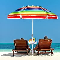 Vista 4 de AMMSUN Bandeja de mesa para sombrilla de playa de 13 pulgadas para playa, patio, jardín, piscina con portavasos, compartimentos para aperitivos