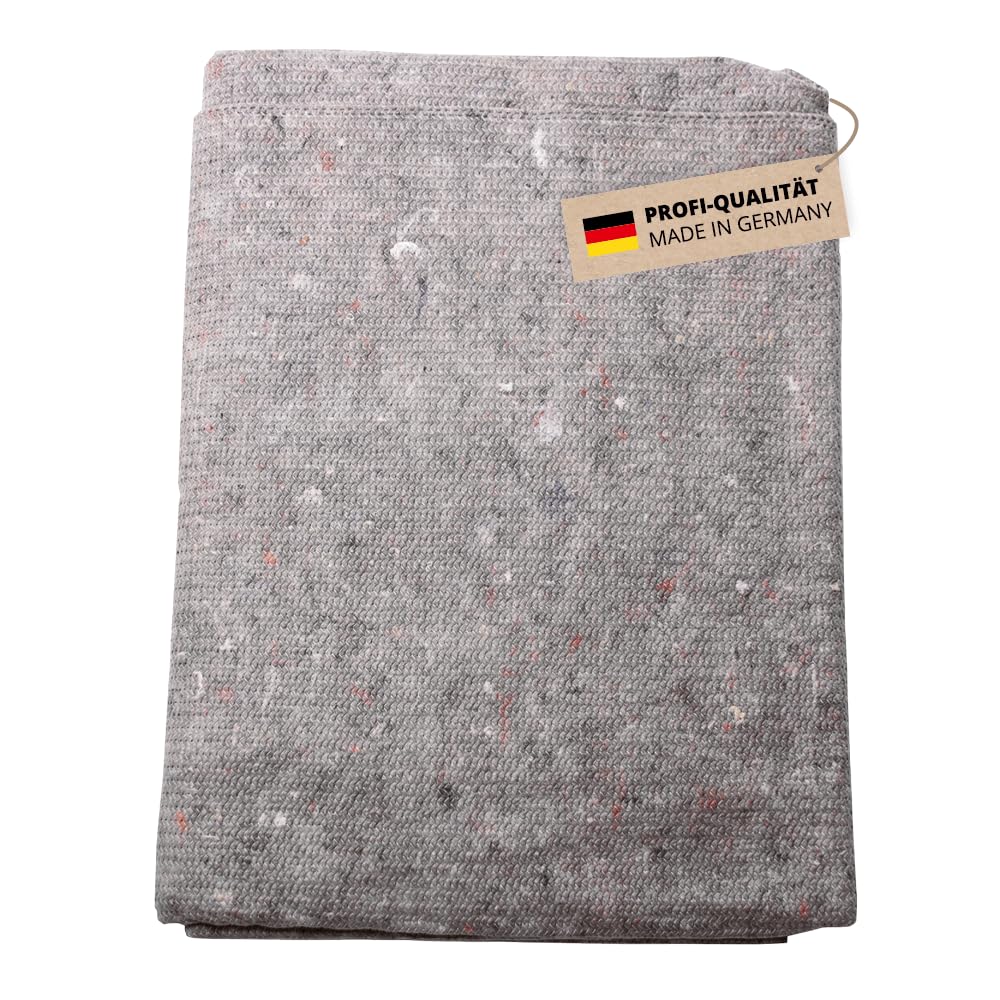 Alfa Packdecken 3 Stück Möbelpackdecken ca 220 g/m² - grau 150x200cm schwere Profi-Qualität Made in Germany Umzugsdecken Möbeldecken Transportdecken Allzweckdecken Kofferraum-Unterlage