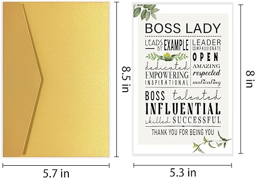 Miniatura 9 de Tarjeta del día del jefe feliz para jefe o jefe masculino, regalo de agradecimiento para él y ella, tarjeta del día del jefe para la dama jefa, Hope