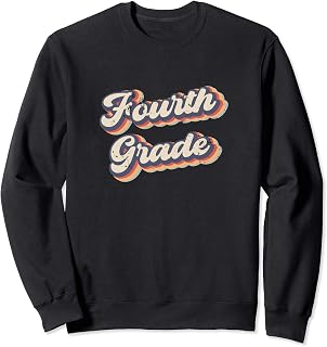 Fourth Grade School Teacher Pupil Vintage Rainbow Sudadera