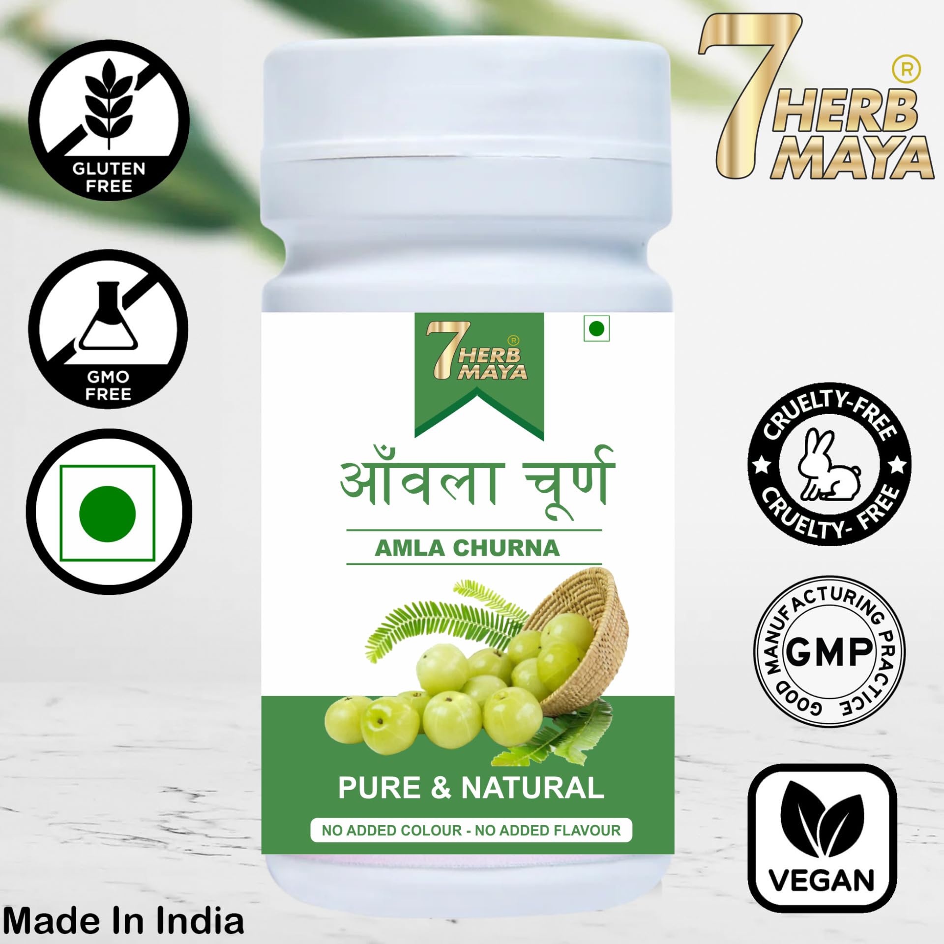 7HerbMaya Natural & Organic Amla Powder Indian Gooseberry Powder For Hair and Skin Care |100 gm| 2