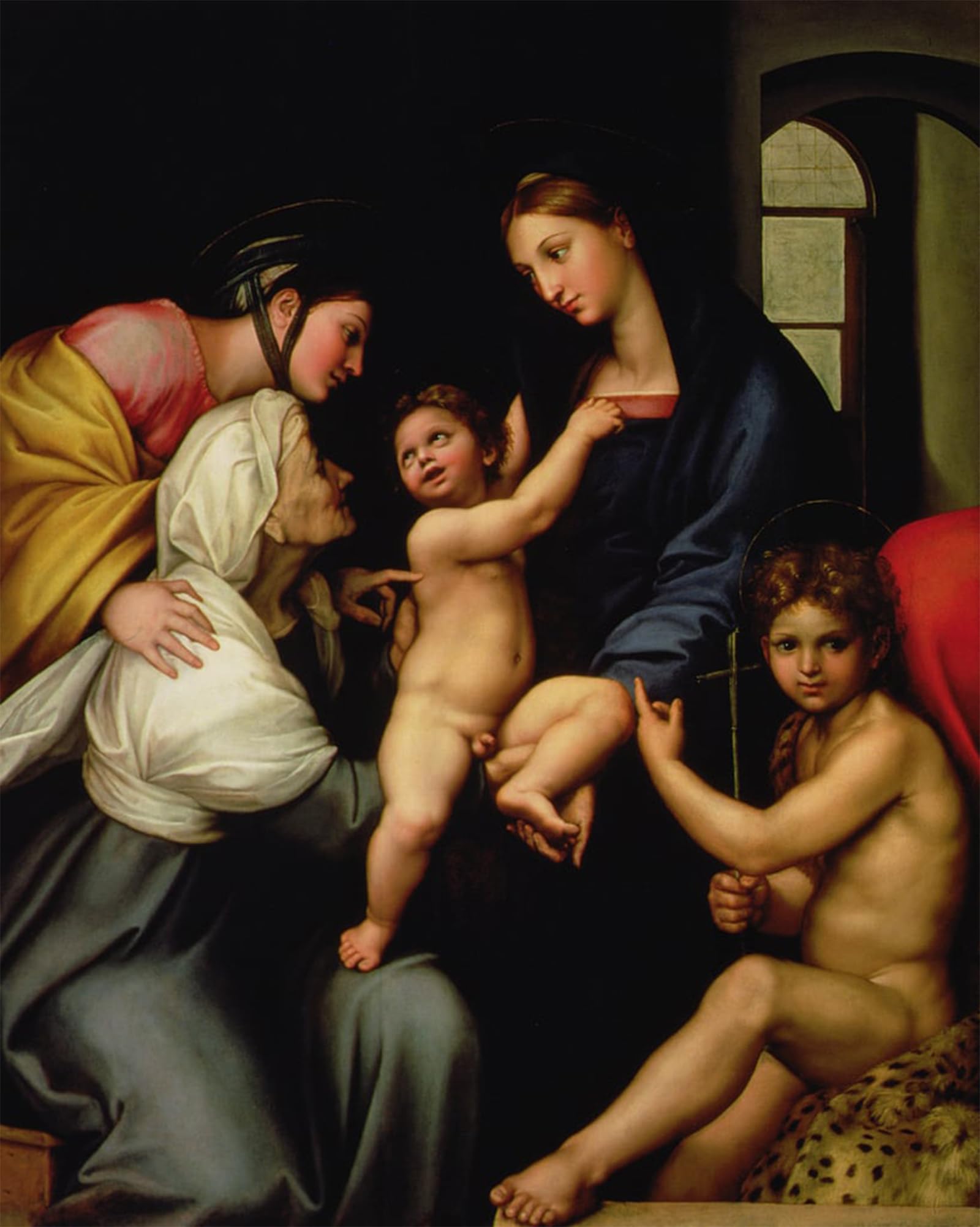 ARTXLXXBN Famous Prints Artwork Pictures Poster Painting Art Lady'impannata by Raffaello Sanzio Raphael Artwork Landscape Pictures for Home Decor 60x90cm