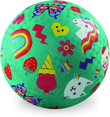 Miniatura 21 de Crocodile Creek Pelota de Patio de Juegos – Pelota de goma duradera para niños a partir de 3 años – Pelota inflable con rebote para kickball