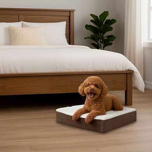 Miniatura 8 de PETMAKER Cama ortopédica para perros, cama para perros de espuma viscoelástica de 2 capas con funda Sherpa lavable a máquina, cama para perros