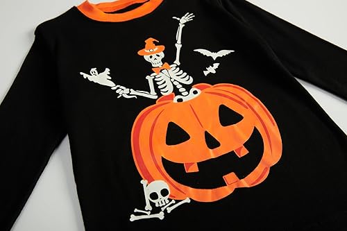Miniatura 3 de Toddler Boys Skeleton Pajamas Sets Kids Pumpkin Sleepwear Boys Halloween 2 Pcs PJS