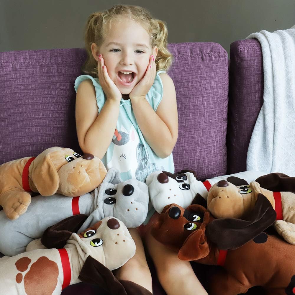 Basic Fun Pound Puppies Classic Stuffed Animal Plush Toy - Great Gift for Girls & Boys - 17" - Light Brown with Dark Brown Spots : Toys & Games