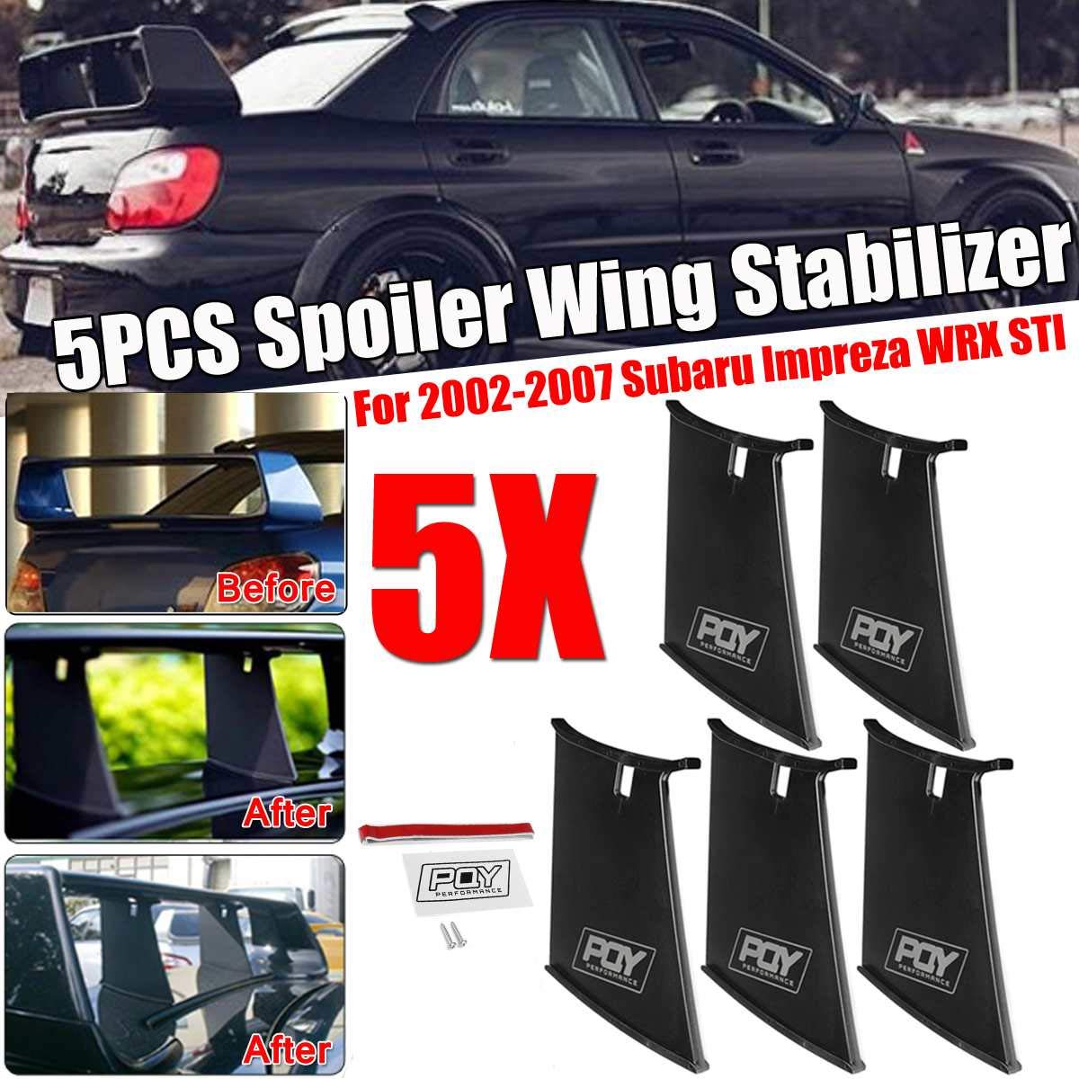 HYRAM Auto Heckspoiler Flügel Stabilisator Stoßstange Ständer Fit for Subaru Impreza 2002-2007 WRX STi Stiffi Flügel Spoiler Unterstützung stabilisator Heckspoiler (Color : 1pc)