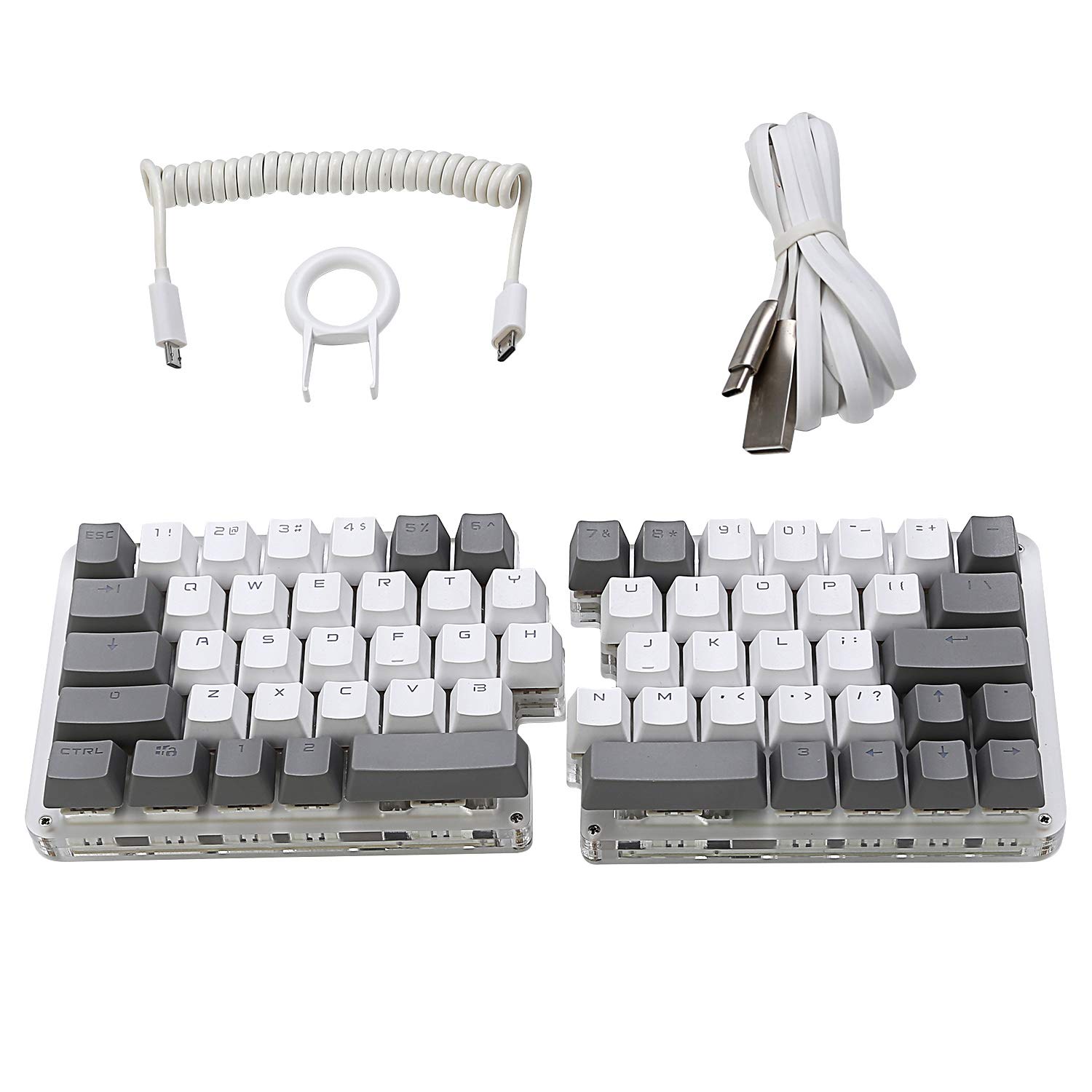 Buy Macro Split Mechanical Keyboard,All 62 Keys Programmable and Can