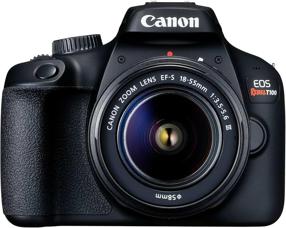 Canon Câmera Digital EOS Rebel T100 EF-S 18-55mm f/3.5-5.6 III