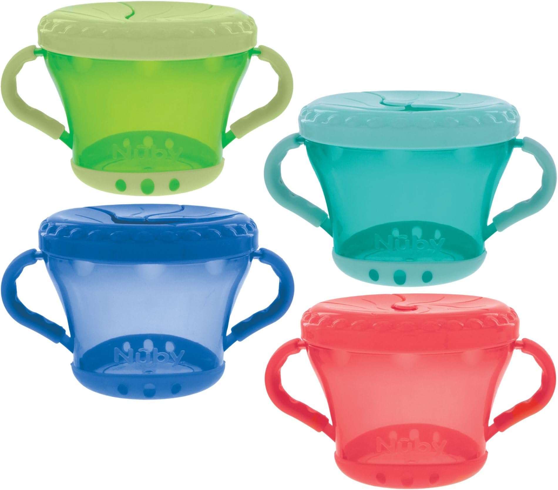 Nuby 2-Pack Snack Keepers, Colors May Vary