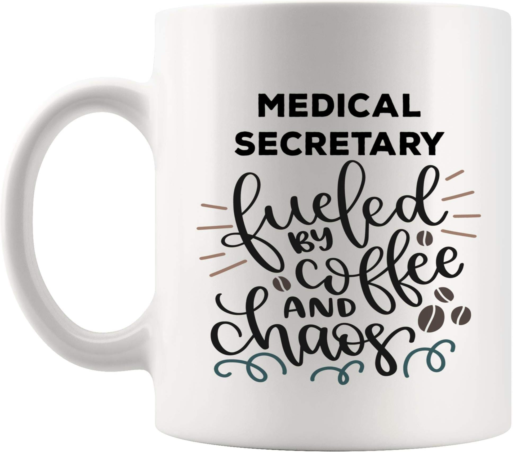 Fueled Fuel Energy Superpower Medical Secretary Mug Best Coffee Cup Gift Power By Coffee Chaos Tea Beer | Funny World Best Gift Mom Dad Future Most Awesome