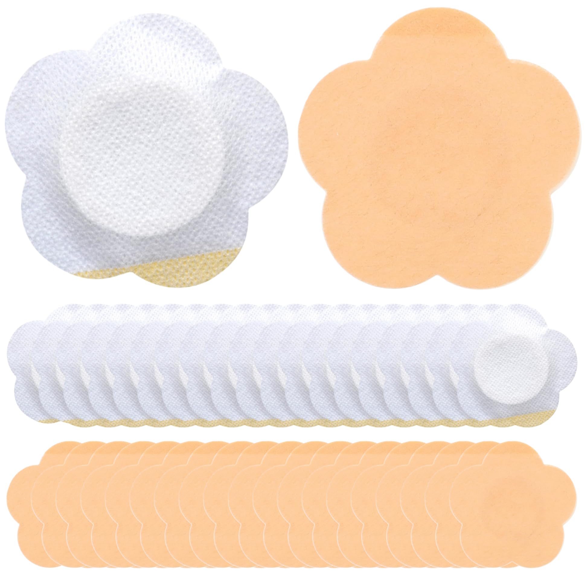 Jeorywoet 200Pcs Umbilical Cord Cover for Newborn Abdomen Flower Baby Navel Sticker Hollow Waist Newborn Belly Button Cover for Baby Kids White and Skin Color, Belly Button Bands for Newborn