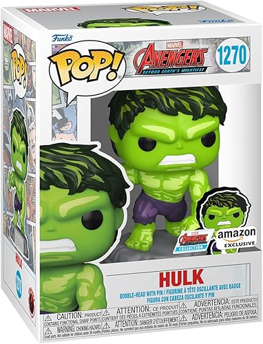 Funko Pop! & Pin Los Vengadores Los héroes más poderosos de la Tierra - 60 aniversario, Hulk con Pin, exclusivo de Tienda