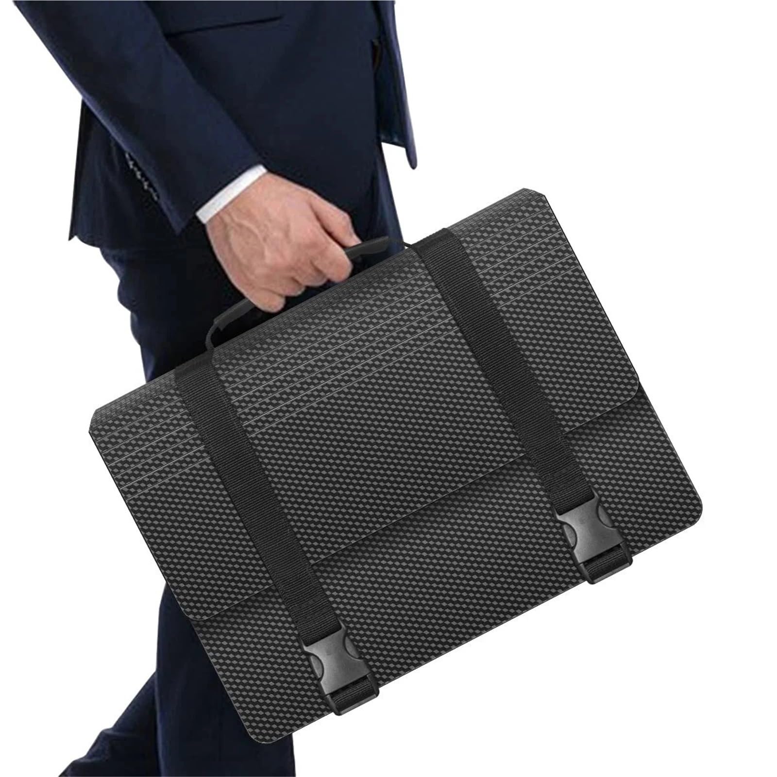 Carpeta Ampliable De 24 Bolsillos Con Asa Para Escritorio | Y cierre a presión, caja de archivos portátil for facturas, recibos, documentos y archivos