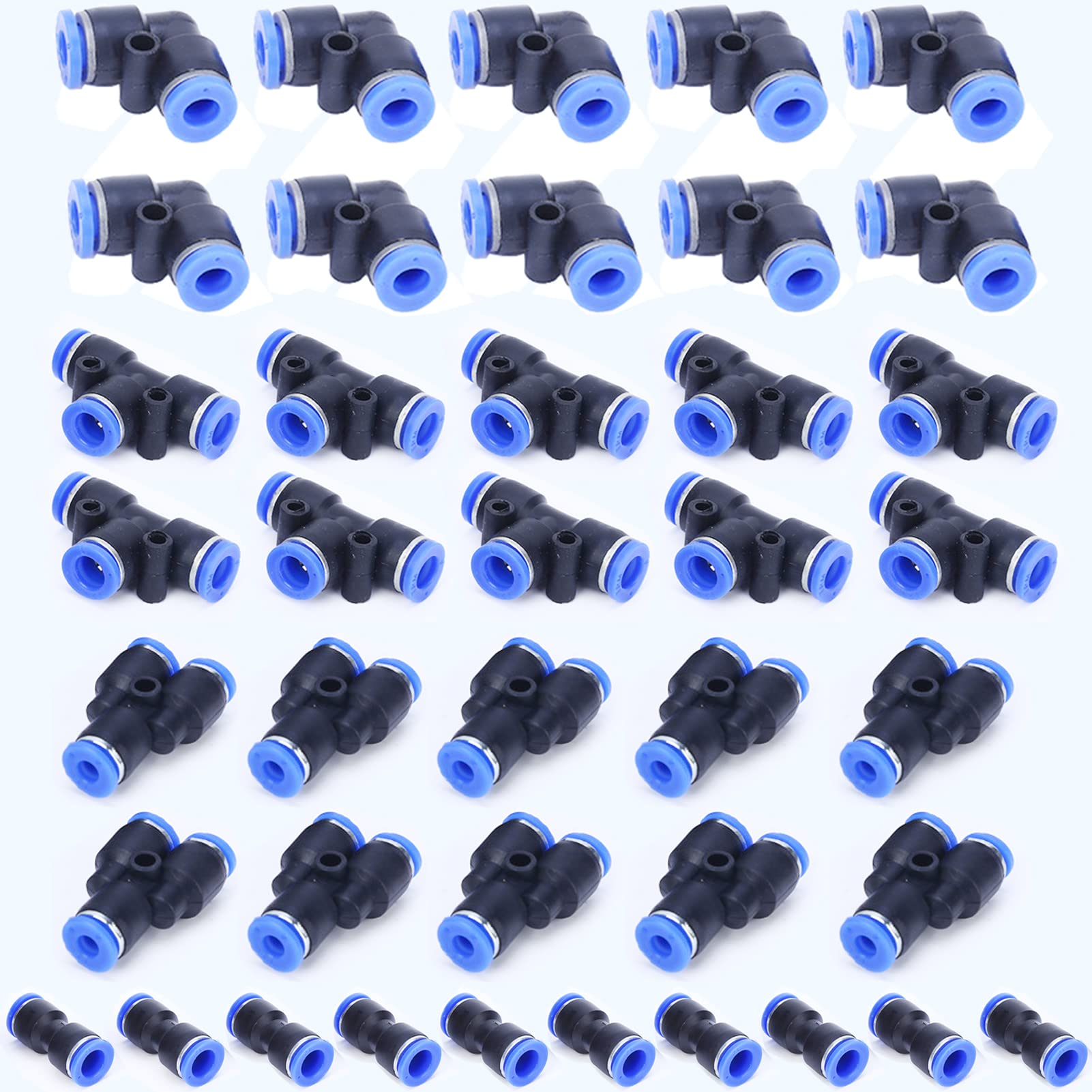 Buy 6MM Od Push to Connect Fittings Tube Fittings Kit Quick Connect Air
