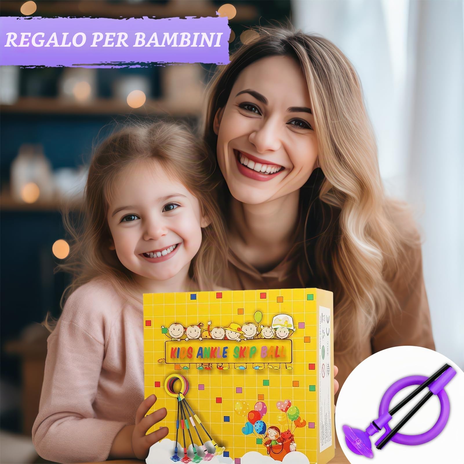 Anello di Salto Della Palla per Caviglia,Palla da Salto Pieghevole Ankle Skip Ball Lampeggiante Palla per Saltare Regalo Giochi per Bambini 6, 8, 9, 10, 11, 12 AnniCaviglia