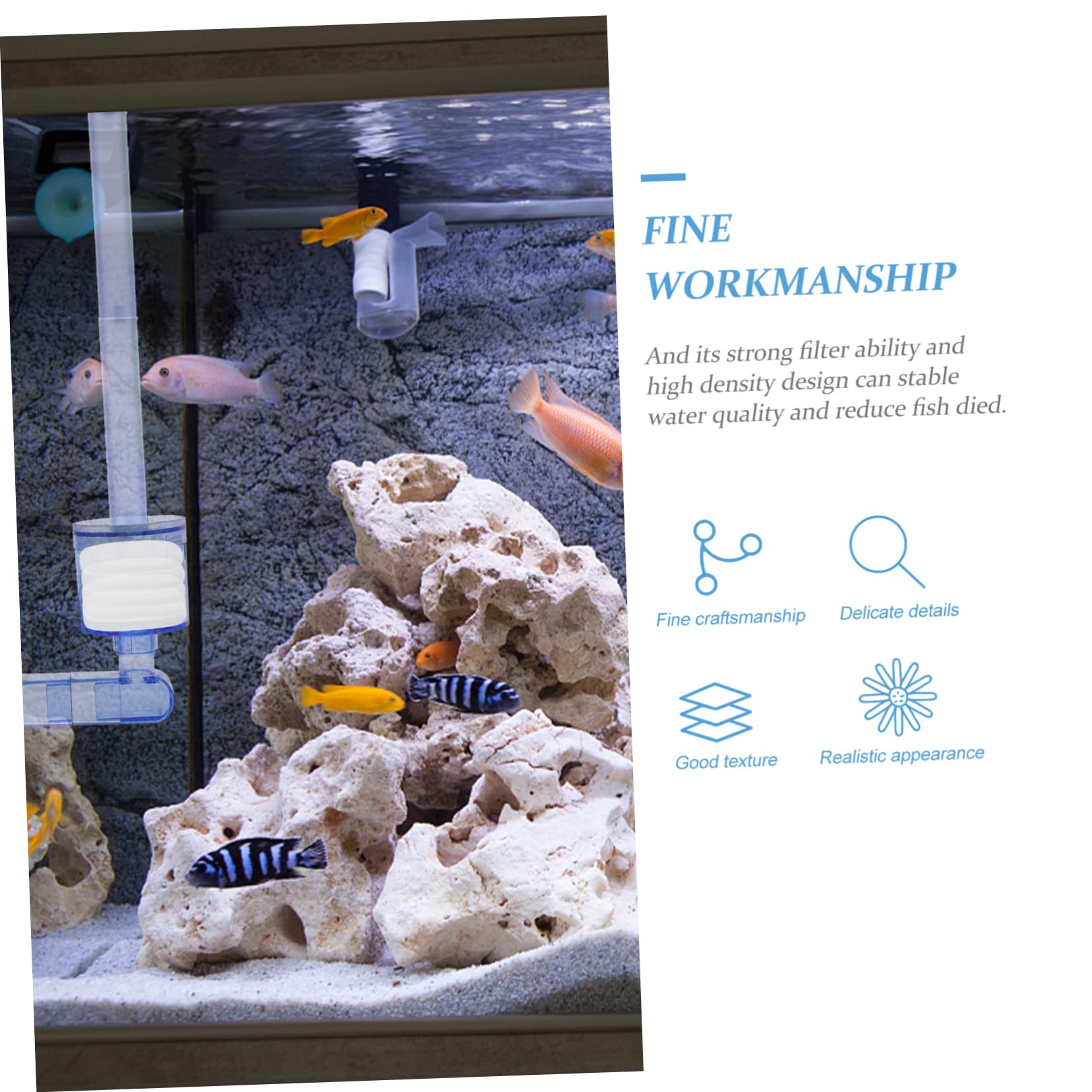 Happyyami 30stücke Dicke Aquariumreinigungspads Austauschbare Filtermatten Für Fischbehälter Effektive Biochemische Filtration Hohe Wasserpermeabilität Zur Reinigung Von Aquarien Und