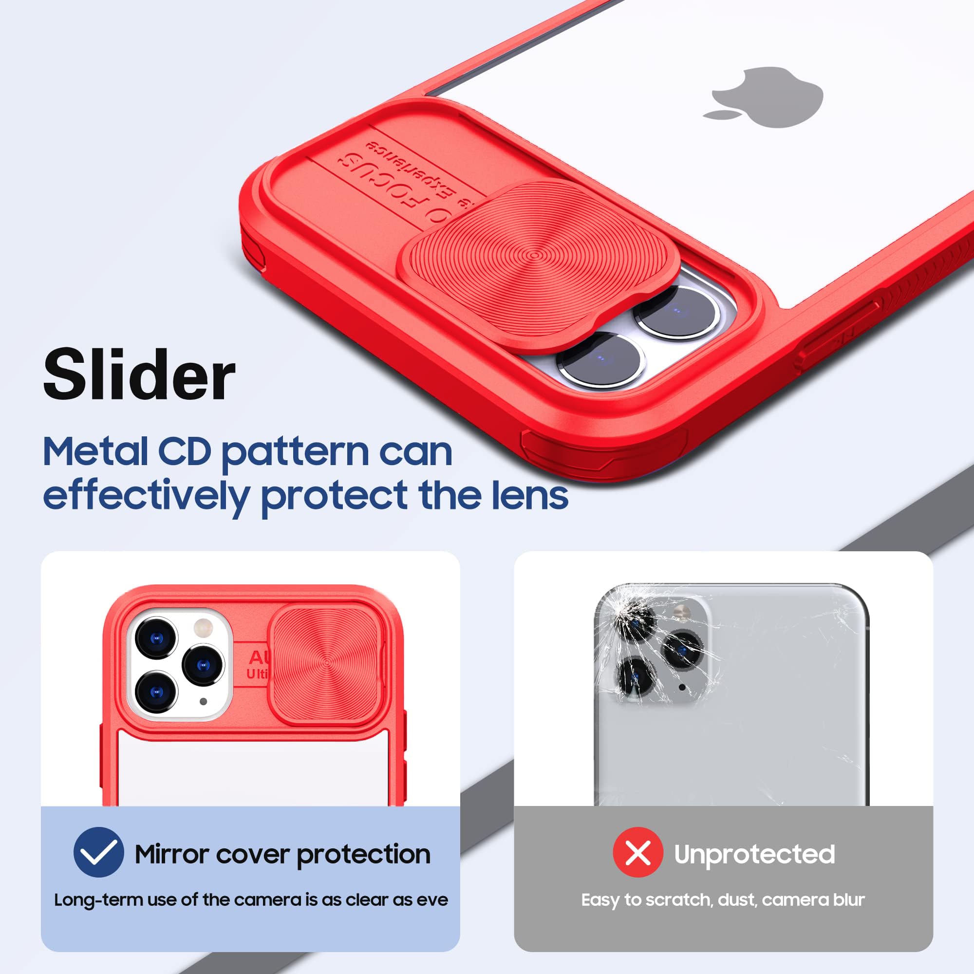 AKABEILA Cover iPhone 12 Vetro Temperato, Custodia iPhone 12 Pro, Compatibile con Apple iPhone 12/12 Pro Custodia Silicone Pellicola [Metallo Squillare Grip Supporto] Antiurto Cover, Nero