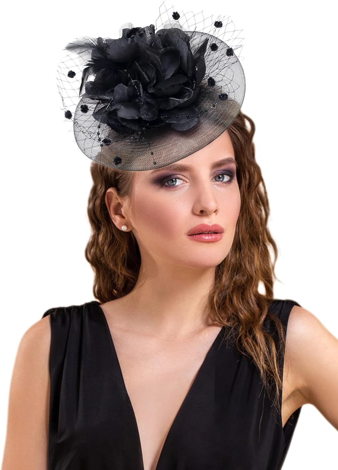 Fascinators Hats Women Pillbox Hat Feathers Derby Headband Wedding Headwear Tea Party Hair Clip 20s 50s Top Hat