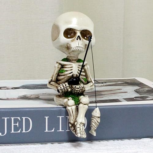 Miniatura 3 de J.K.Leo Mini figuras de esqueleto para decoración del hogar, esqueletos pequeños de resina de 4.5 pulgadas, decoración de Halloween, accesorios de