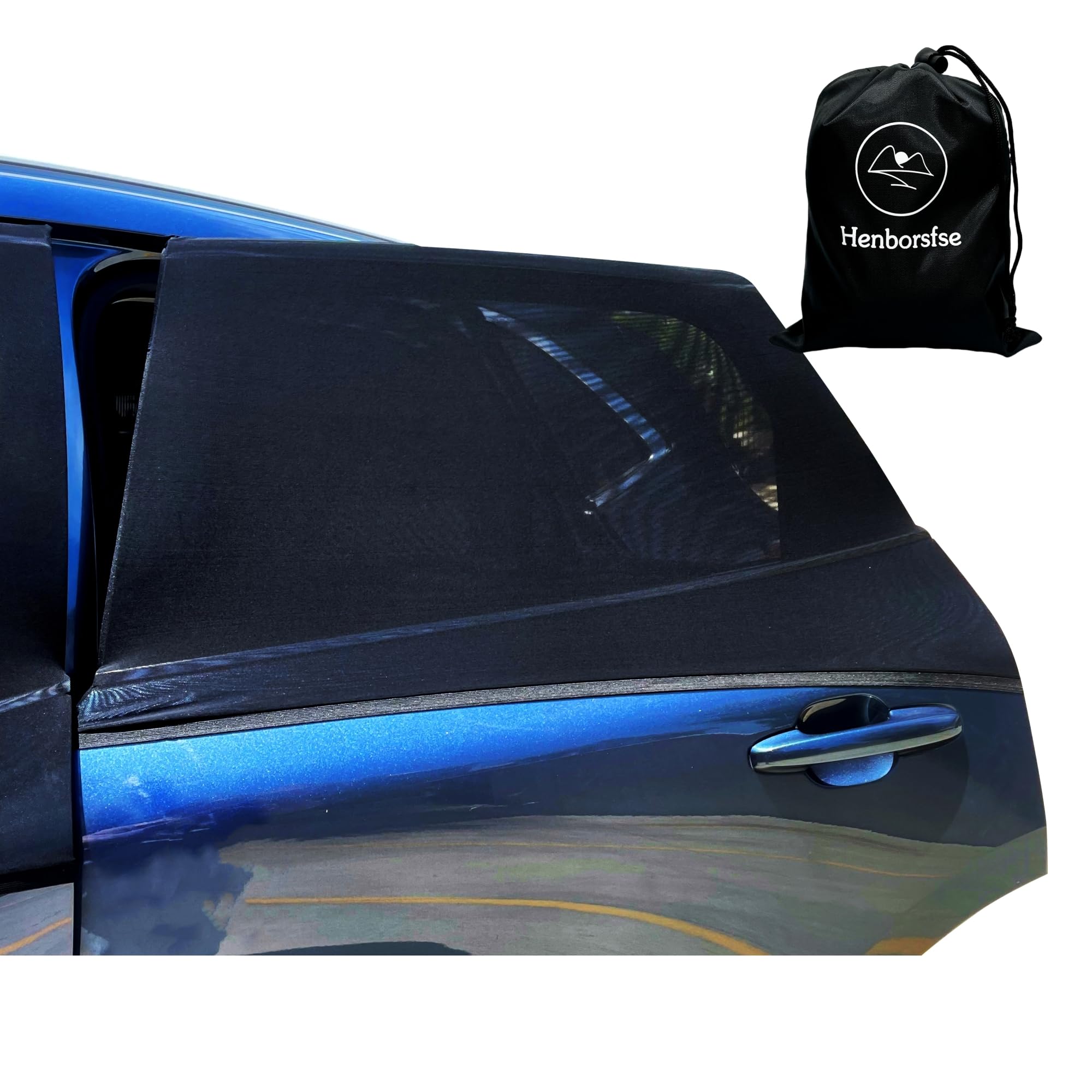 Car Rear Side Window Sunshade-2 Pack,Screen car Camping Trip,Breathable Soft Nylon Sock stly,Double Layer Privacy Protection,Durable Elastic mesh car Covers Universal fit Most(99%)(Max43.5 * 32.5