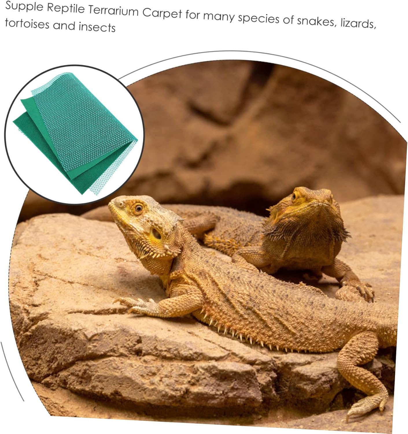 Happyyami 1set Washable Reptile Carpet Bedding for Terrarium for Snakes Turtles Lizards Comfortable Easy to Clean Mat