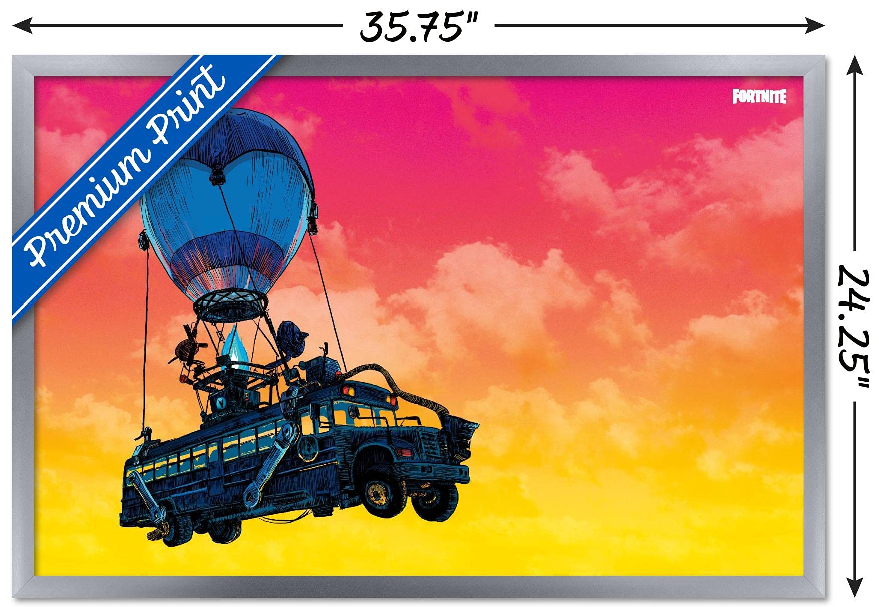 Amazon.com: Trends International Fortnite - Battle Bus Landscape