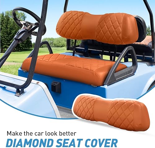 Miniatura 2 de NOKINS Kit de fundas de asiento de diamante para carrito de golf, para club car EZGO Yamaha cojín de asiento ordinario, no hay necesidad de usar