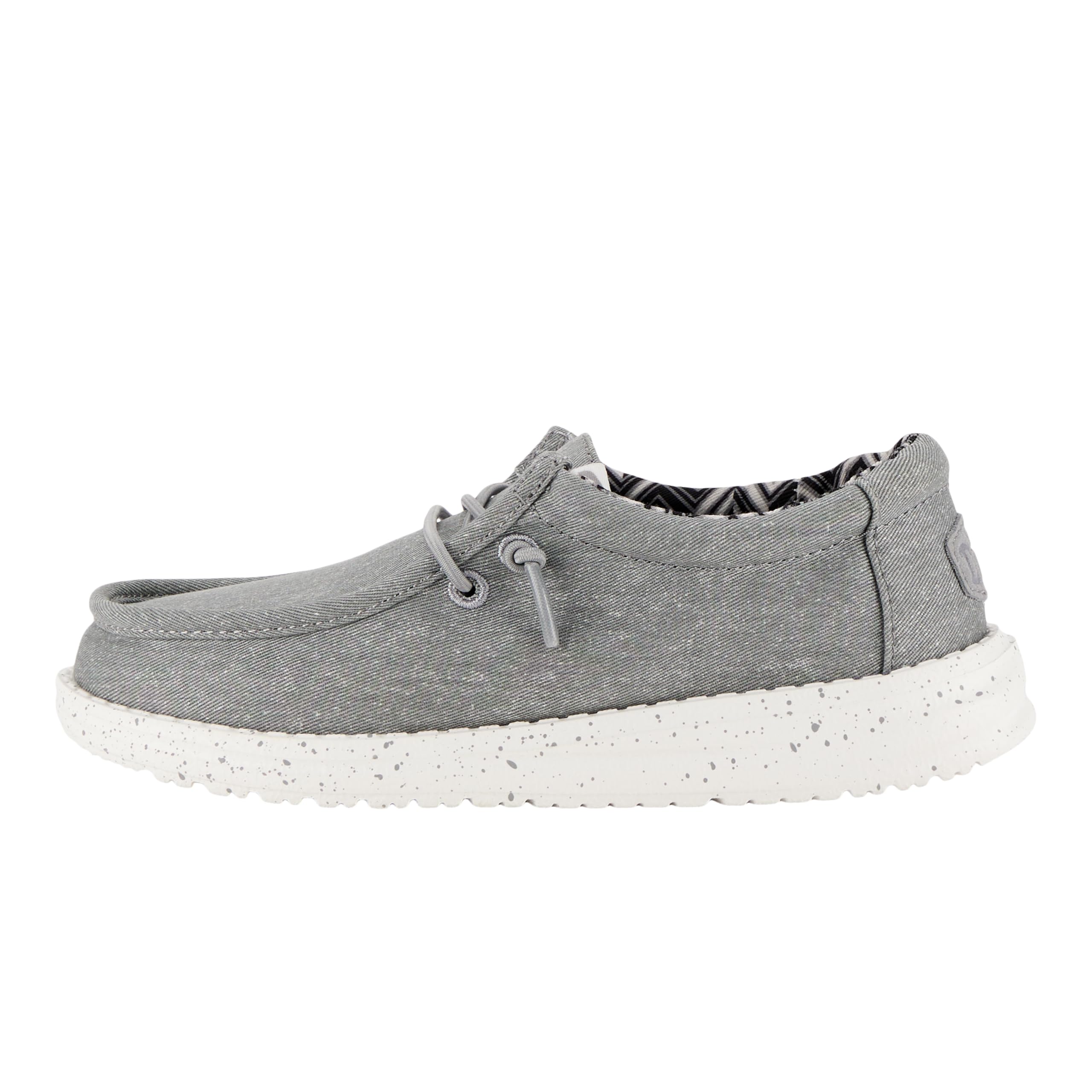 HEYDUDE Boy's Wally-T Canvas Light Grey Size 9 | Youth's Shoes | Youth Slip-on Loafers | Comfortable &amp; Light-Weight
