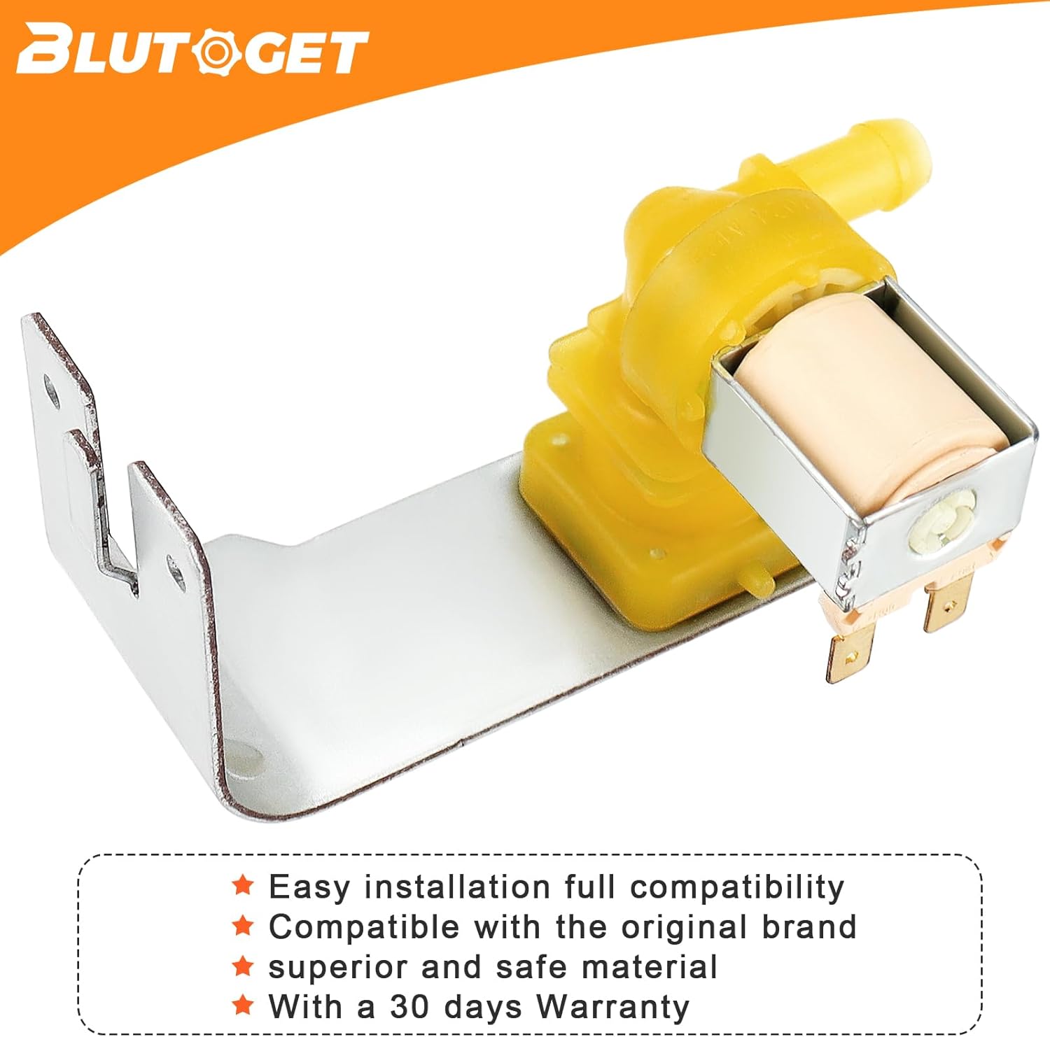 WD15X10014 WD15X10011 Dishwasher Water Inlet Valve by Blutoget - Compatible with GE Hotpoint Dishwasher, Replaces WD15X10011, EAP3654179, AP5632416, GSC3500V00WW, GSD2300V35WW, HDA2000V00BB Blutoget