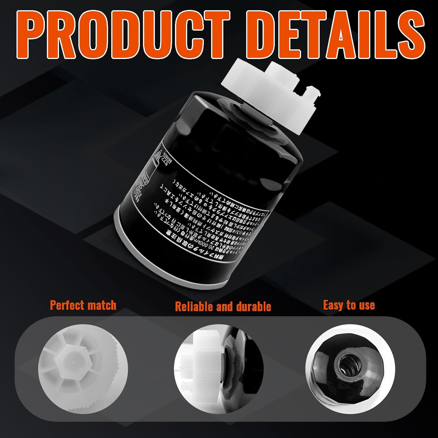 T4682-43172 Fuel Filter Assembly Compatible with Kioti CK20 CK2510 CK2610 DK451 DK55 DK551 DK60 K92400 CK2610H DK451C DK551 DK60HSE LK2610H RX6010CRX6010PC ((2 Pack))