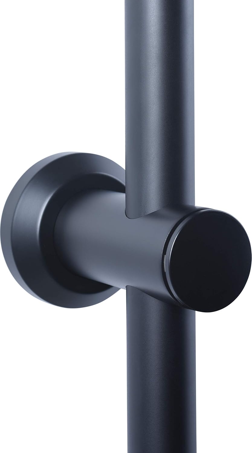 Close-up of the wall mount bracket for the riser pipe