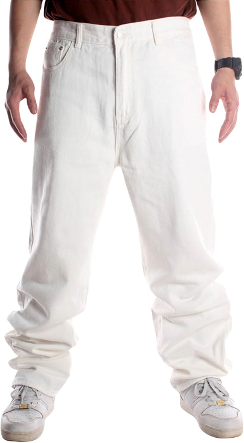 Men Baggy Jeans Y2k Grunge Skater Pants Relaxed Fit Skateboard Jeans Hip Hop Dance Denim Pants Streetwear