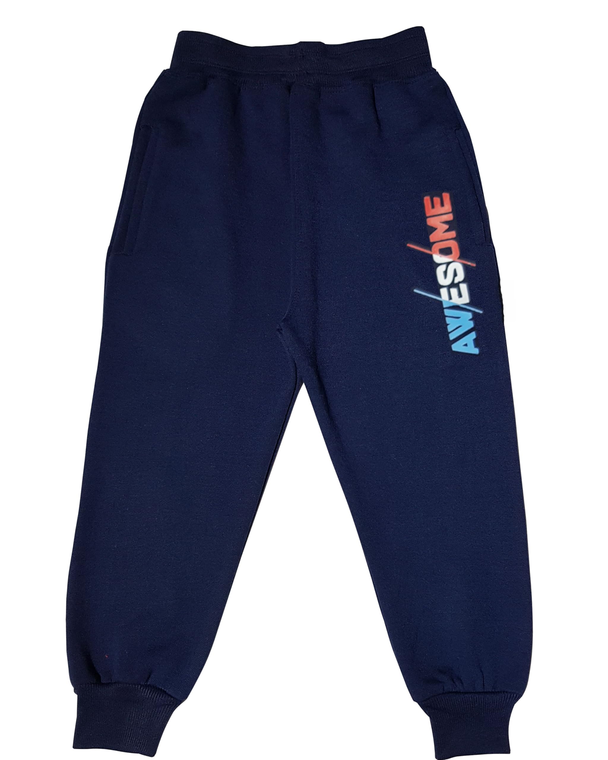 STARLATH Kids Fleece Warm Track Pant, Jogger, Warm Pajama and Lower Winter Wear for Boys and Girls (Pack of 2) (in, Age, 11 Years, 12 Years, Regular, Blue & Maroon) 1