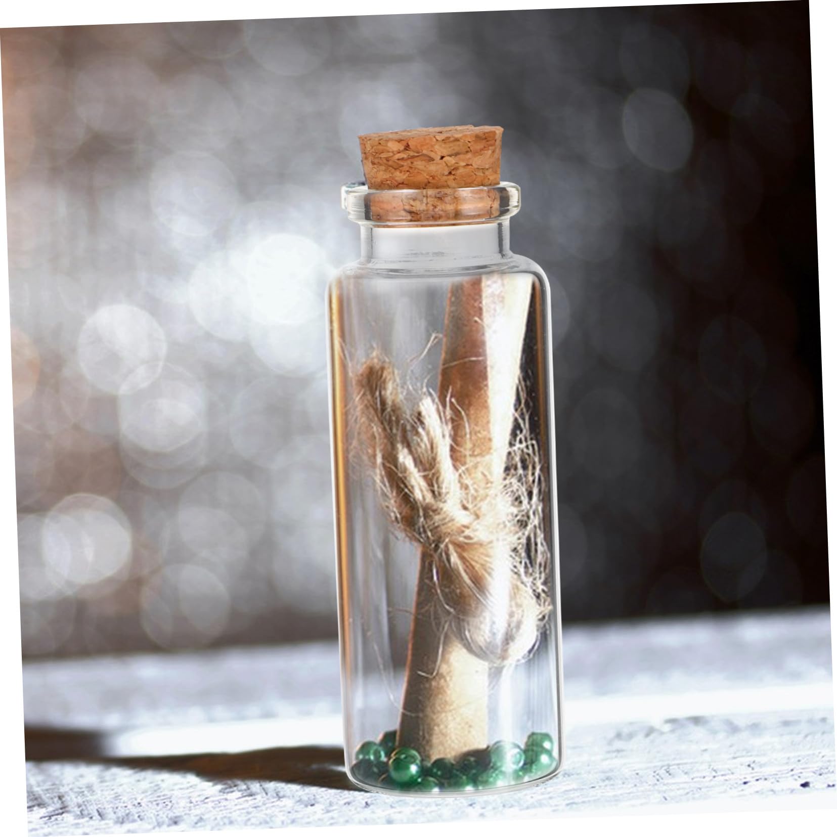 50 Pièces Lot Mini Bouteilles Verre avec Bouchon Liège Souple Fioles Décoratives Transparentes pour Messages Souvenirs et Loisirs Flacons Vides pour Mariage et