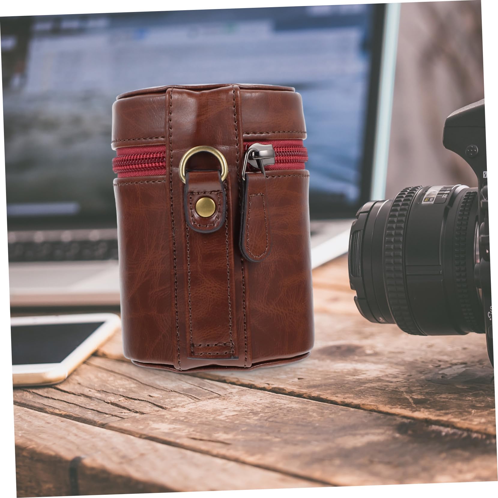 2 Uds Bolsa De Cámara Estuche para Lentes De Cámara Estuche Plegable para Cámara Estuche De Almacenamiento para Lentes De Cámara De Luz Bolso para Lentes De Cámara Soporte