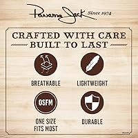 Vista 3 de Panama Jack Sombrero Fedora para mujer Pajita Toyo suave mate, banda de algodón a rayas, banda interior para el sudor, ala de 1 34 pulgadas