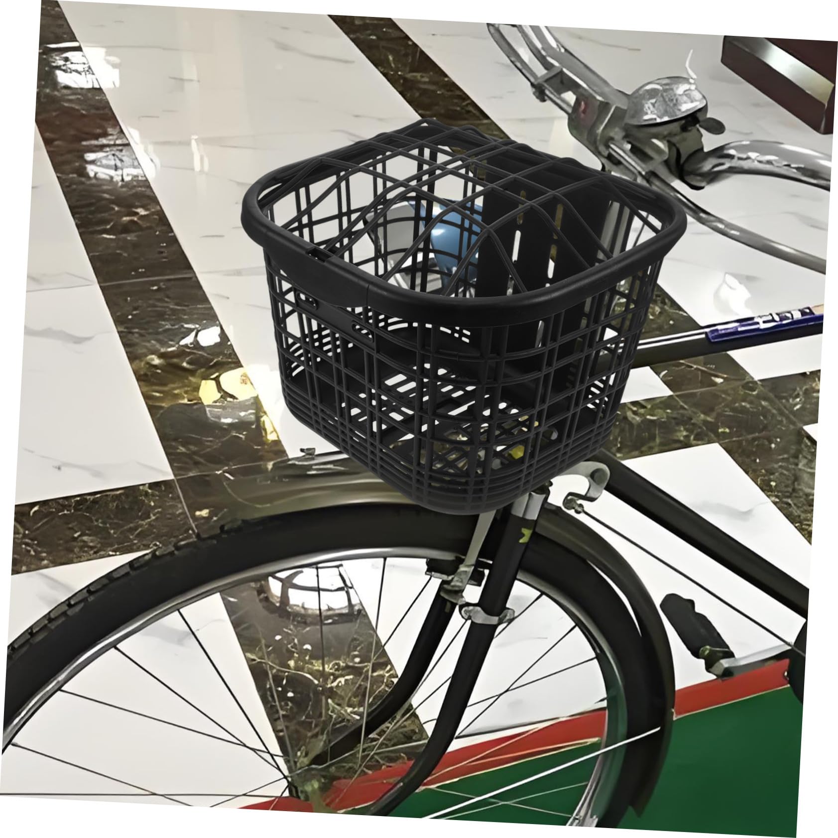 Zerodeko Mountainbike Frontkorb Abnehmbar Drahtkorb für Elektrofahrrad Robuster Korb Weiß Fahrradkorb Transportzubehör für Outdoor Fahrräder