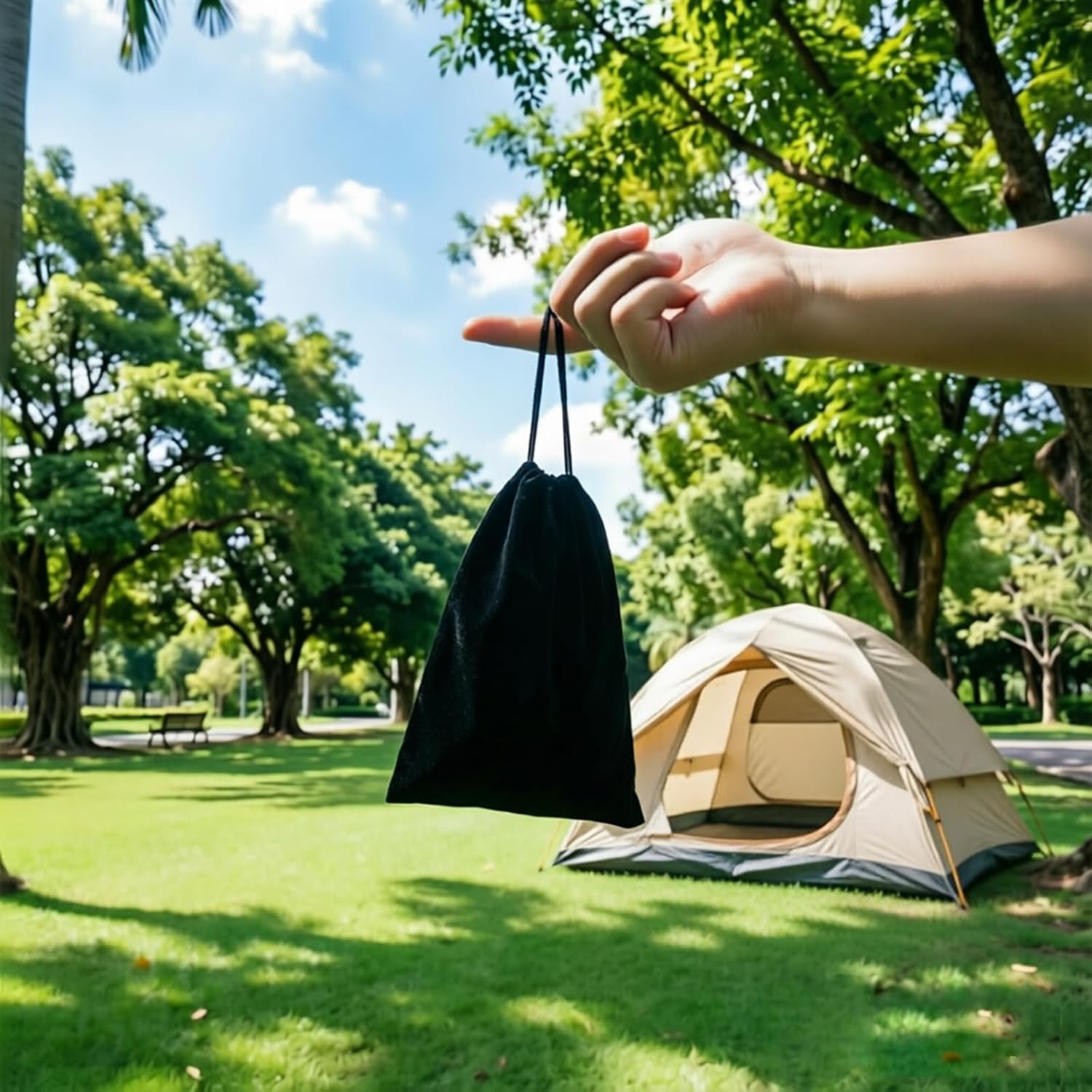 32 FT Portable Travel Clothesline, Retractable Camping Clothesline for RV, Cruise Ships, Hotels, Beach, Indoor & Outdoor Clothes Drying, Comes with 10 Windproof Clips, 10 Clothespins & 1 Storage Bag