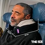 Cabeau Evolution TNE S3 Oreiller de voyage - Oreiller de cou pour voyager - Oreiller d'avion en mousse mémoire - Oreiller encolure avec pinces de fixation - Soutien aux voyages, à la maison, au bureau et aux jeux - Le Caire