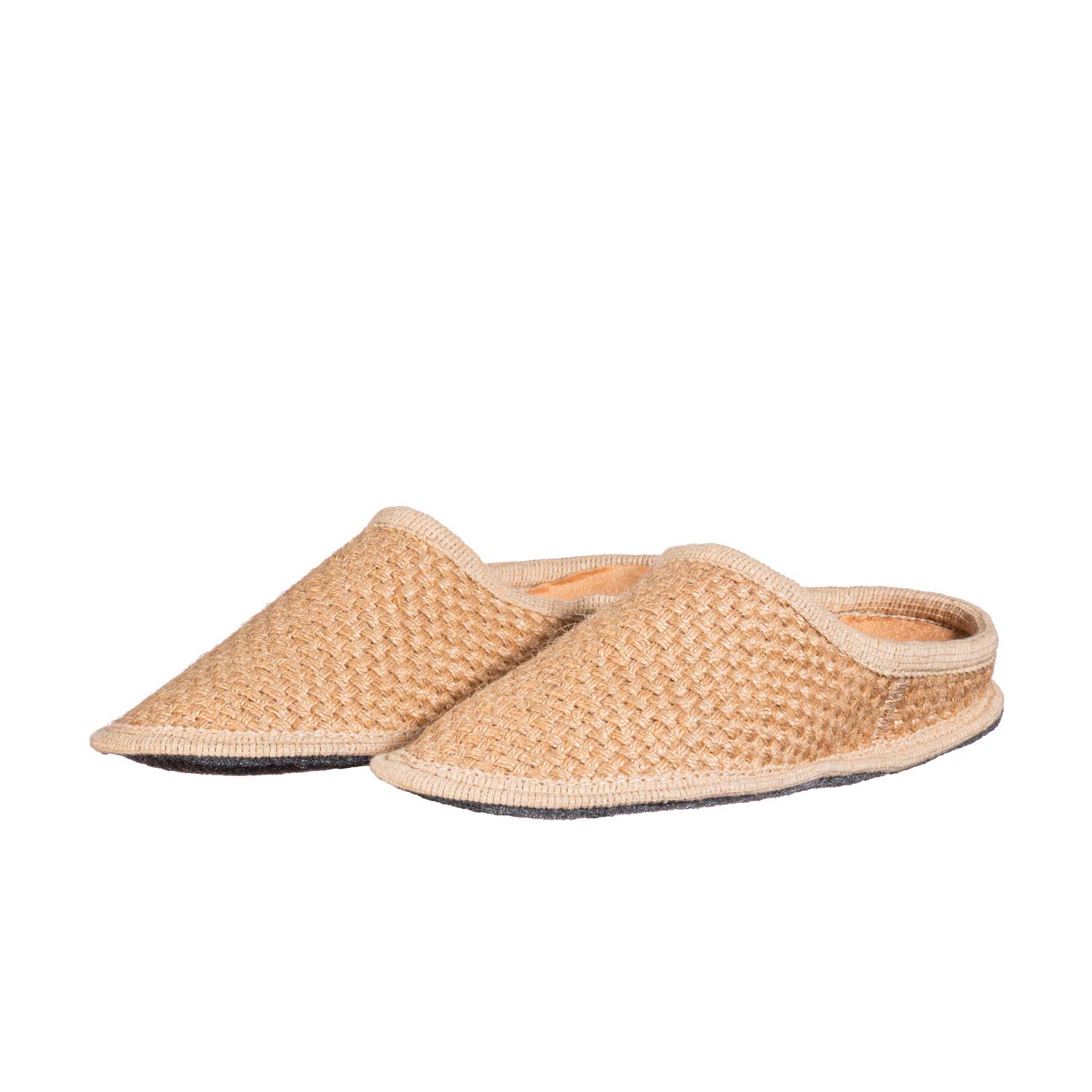 Pantofole in Canapa Nuvola - Freschissime e Traspiranti - Fodera in Cotone, Plantare 1,5 cm Leggerissimo e Traspirante, Suola in Panno Antiscivolo - Artigianali e Made in Italy - Effetto Juta