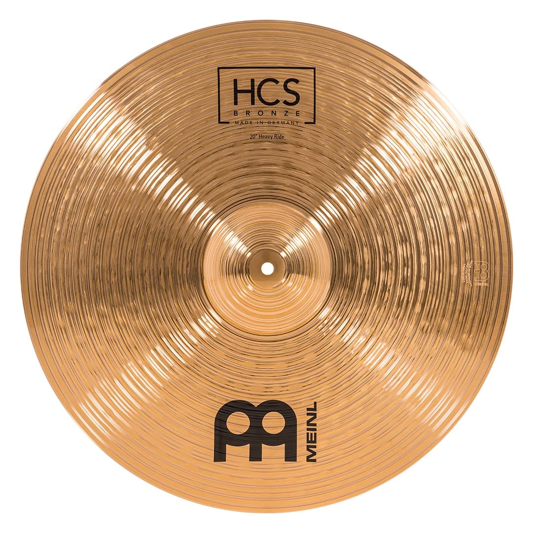 Meinl HCS Bronze 20" Heavy Ride Set – Modello: HCSB20HR – B8 lega di bronzo – Finitura: tradizionale – Caratteristica: esplosivo/trasparente – Include supporto piatto dritto