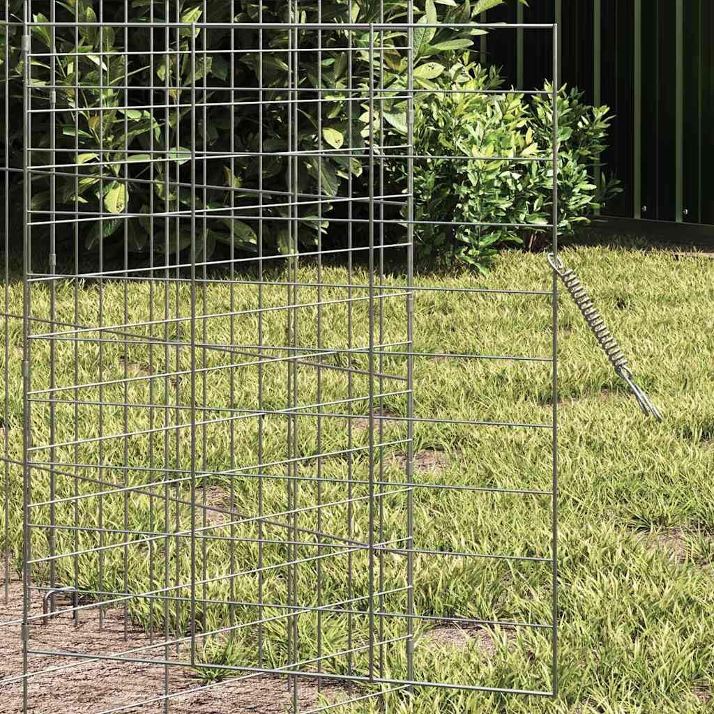 Hasenkäfig Silber 600 x 78 x 78 cm Verzinkter Stahl